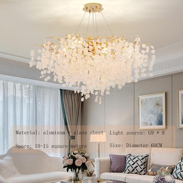 LED Chandeliers Modern Luxury, 60cm Gold Crystal for Home Interiors Kitchen Bedroom Iron Art Tree Branch Lamp Creative Lamp Light 85-265V LED Chandeliers Modern Luxury, 60cm Gold Crystal for Home Interiors Kitchen Bedroom Iron Art Tree Branch Lamp Creative Lamp Light 85-265V