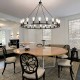 LED Chandelier Black on Wheels 20-Light Large Round Rustic Countryside Chandelier Industrial Light Fixture for Dining Room Living Room Kitchen Island Foyer Hallway LED Chandelier Black on Wheels 20-Light Large Round Rustic Countryside Chandelier Industrial Light Fixture for Dining Room Living Room Kitchen Island Foyer Hallway