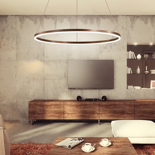 LED Pendant Light 40/60/80cm 1-Light Ring Circle Design Dimmable Aluminum Painted Finishes Luxurious Modern Style Dining Room Bedroom Pendant Lamps 110-240V ONLY DIMMABLE WITH REMOTE CONTROL LED Pendant Light 40/60/80cm 1-Light Ring Circle Design Dimmable Aluminum Painted Finishes Luxurious Modern Style Dining Room Bedroom Pendant Lamps 110-240V ONLY DIMMABLE WITH REMOTE CONTROL