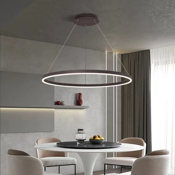 LED Pendant Light 40/60/80cm 1-Light Ring Circle Design Dimmable Aluminum Painted Finishes Luxurious Modern Style Dining Room Bedroom Pendant Lamps 110-240V ONLY DIMMABLE WITH REMOTE CONTROL LED Pendant Light 40/60/80cm 1-Light Ring Circle Design Dimmable Aluminum Painted Finishes Luxurious Modern Style Dining Room Bedroom Pendant Lamps 110-240V ONLY DIMMABLE WITH REMOTE CONTROL