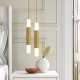 LED Pendant LIghts 2-Light Modern Kitchen Island Dimmable LED Modern Black Gold Mini Pendant Light, Bedroom Bedside Table Black Small Pendant Light