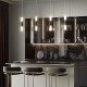 LED Pendant LIghts 2-Light Modern Kitchen Island Dimmable LED Modern Black Gold Mini Pendant Light, Bedroom Bedside Table Black Small Pendant Light