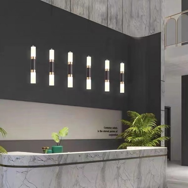 LED Pendant LIghts 2-Light Modern Kitchen Island Dimmable LED Modern Black Gold Mini Pendant Light, Bedroom Bedside Table Black Small Pendant Light