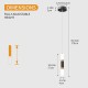 LED Pendant LIghts 2-Light Modern Kitchen Island Dimmable LED Modern Black Gold Mini Pendant Light, Bedroom Bedside Table Black Small Pendant Light