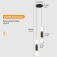LED Pendant LIghts 2-Light Modern Kitchen Island Dimmable LED Modern Black Gold Mini Pendant Light, Bedroom Bedside Table Black Small Pendant Light