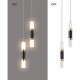 LED Pendant LIghts 2-Light Modern Kitchen Island Dimmable LED Modern Black Gold Mini Pendant Light, Bedroom Bedside Table Black Small Pendant Light