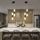 LED Pendant LIghts 2-Light Modern Kitchen Island Dimmable LED Modern Black Gold Mini Pendant Light, Bedroom Bedside Table Black Small Pendant Light