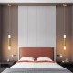 LED Pendant LIghts 2-Light Modern Kitchen Island Dimmable LED Modern Black Gold Mini Pendant Light, Bedroom Bedside Table Black Small Pendant Light
