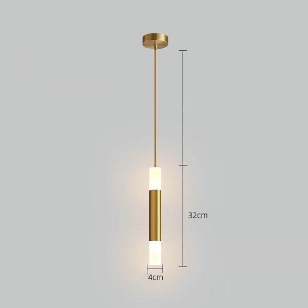 LED Pendant LIghts 2-Light Modern Kitchen Island Dimmable LED Modern Black Gold Mini Pendant Light, Bedroom Bedside Table Black Small Pendant Light