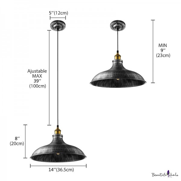LED Pendant Light Hanging Ceiling Industrial Brushed Vintage Lampshade Bar Lighting ,Restaurant Lighting Antique Brushed Rustic Style Metal LED Pendant Light Hanging Ceiling Industrial Brushed Vintage Lampshade Bar Lighting ,Restaurant Lighting Antique Brushed Rustic Style Metal