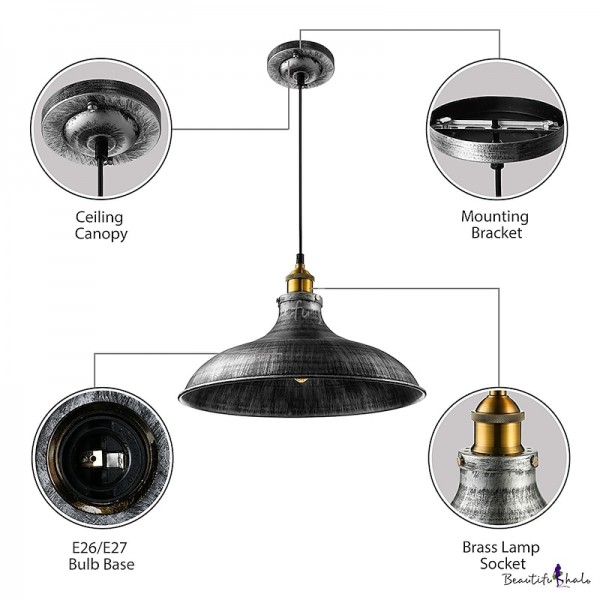 LED Pendant Light Hanging Ceiling Industrial Brushed Vintage Lampshade Bar Lighting ,Restaurant Lighting Antique Brushed Rustic Style Metal LED Pendant Light Hanging Ceiling Industrial Brushed Vintage Lampshade Bar Lighting ,Restaurant Lighting Antique Brushed Rustic Style Metal