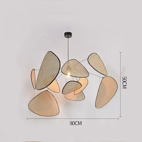LED Pendant Light Rattan Chandelier Handmade Bamboo Art Hanging Lamp Kitchen Island Pendant Lamp, Creative Leaf Grid Rural Garden Rattan Lamp Simple Lighting LED Pendant Light Rattan Chandelier Handmade Bamboo Art Hanging Lamp Kitchen Island Pendant Lamp, Creative Leaf Grid Rural Garden Rattan Lamp Simple Lighting
