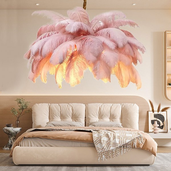 LED Pendant Light Chandelier Gorgeous Extra Large White Ostrich Feather Bouquet Pendant Light Romantic Mounted Lighting Fixture for Restaurant Bedroom Chain Adjustable LED Pendant Light Chandelier Gorgeous Extra Large White Ostrich Feather Bouquet Pendant Light Romantic Mounted Lighting Fixture for Restaurant Bedroom Chain Adjustable