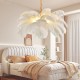 LED Pendant Light Chandelier Gorgeous Extra Large White Ostrich Feather Bouquet Pendant Light Romantic Mounted Lighting Fixture for Restaurant Bedroom Chain Adjustable LED Pendant Light Chandelier Gorgeous Extra Large White Ostrich Feather Bouquet Pendant Light Romantic Mounted Lighting Fixture for Restaurant Bedroom Chain Adjustable