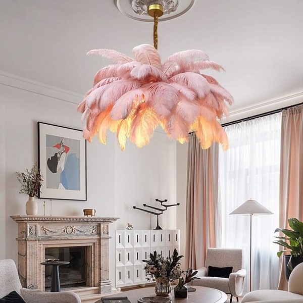 LED Pendant Light Chandelier Gorgeous Extra Large White Ostrich Feather Bouquet Pendant Light Romantic Mounted Lighting Fixture for Restaurant Bedroom Chain Adjustable LED Pendant Light Chandelier Gorgeous Extra Large White Ostrich Feather Bouquet Pendant Light Romantic Mounted Lighting Fixture for Restaurant Bedroom Chain Adjustable
