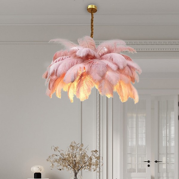 LED Pendant Light Chandelier Gorgeous Extra Large White Ostrich Feather Bouquet Pendant Light Romantic Mounted Lighting Fixture for Restaurant Bedroom Chain Adjustable LED Pendant Light Chandelier Gorgeous Extra Large White Ostrich Feather Bouquet Pendant Light Romantic Mounted Lighting Fixture for Restaurant Bedroom Chain Adjustable