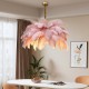 LED Pendant Light Chandelier Gorgeous Extra Large White Ostrich Feather Bouquet Pendant Light Romantic Mounted Lighting Fixture for Restaurant Bedroom Chain Adjustable LED Pendant Light Chandelier Gorgeous Extra Large White Ostrich Feather Bouquet Pendant Light Romantic Mounted Lighting Fixture for Restaurant Bedroom Chain Adjustable