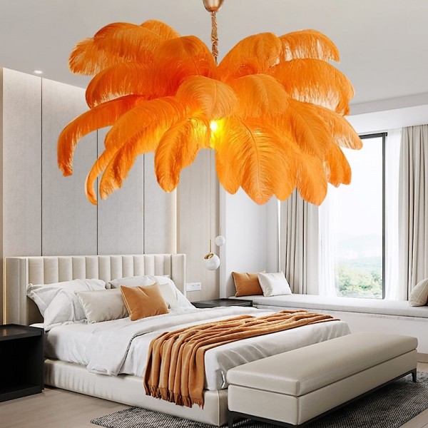 LED Pendant Light Chandelier Gorgeous Extra Large White Ostrich Feather Bouquet Pendant Light Romantic Mounted Lighting Fixture for Restaurant Bedroom Chain Adjustable LED Pendant Light Chandelier Gorgeous Extra Large White Ostrich Feather Bouquet Pendant Light Romantic Mounted Lighting Fixture for Restaurant Bedroom Chain Adjustable
