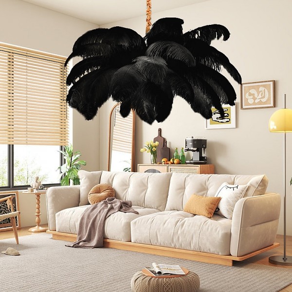 LED Pendant Light Chandelier Gorgeous Extra Large White Ostrich Feather Bouquet Pendant Light Romantic Mounted Lighting Fixture for Restaurant Bedroom Chain Adjustable LED Pendant Light Chandelier Gorgeous Extra Large White Ostrich Feather Bouquet Pendant Light Romantic Mounted Lighting Fixture for Restaurant Bedroom Chain Adjustable