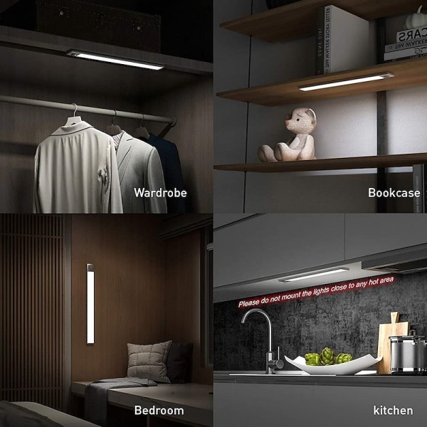 1pc LED Motion Sensor Cabinet Light Under Counter Closet Lighting Wireless Magnetic USB Rechargeable Kitchen Night Lights for Wardrobe Closets Cabinet Cupboard Stairs Corridor Shelf 1pc LED Motion Sensor Cabinet Light Under Counter Closet Lighting Wireless Magnetic USB Rechargeable Kitchen Night Lights for Wardrobe Closets Cabinet Cupboard Stairs Corridor Shelf