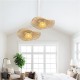 Bamboo Weaving  Ceiling Chandelier Retro Idyllic Style E26/E27 Chandelier Lighting is Applicable to Living Room Bedroom Restaurant Cafe Bar Restaurant Club