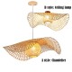 Bamboo Weaving  Ceiling Chandelier Retro Idyllic Style E26/E27 Chandelier Lighting is Applicable to Living Room Bedroom Restaurant Cafe Bar Restaurant Club