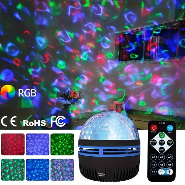 LED Starry Sky Projection Light Mini Remote Control Projector USB Plug-in Colorful Atmosphere Small Night Light LED Starry Sky Projection Light Mini Remote Control Projector USB Plug-in Colorful Atmosphere Small Night Light