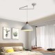LED Pendant Light Industrial Pendant Light Fixture Swing Arm Hanging Light, Adjustable Dome Ceiling Pendant Light for Dining Room Living Room in Black/White LED Pendant Light Industrial Pendant Light Fixture Swing Arm Hanging Light, Adjustable Dome Ceiling Pendant Light for Dining Room Living Room in Black/White