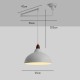LED Pendant Light Industrial Pendant Light Fixture Swing Arm Hanging Light, Adjustable Dome Ceiling Pendant Light for Dining Room Living Room in Black/White LED Pendant Light Industrial Pendant Light Fixture Swing Arm Hanging Light, Adjustable Dome Ceiling Pendant Light for Dining Room Living Room in Black/White