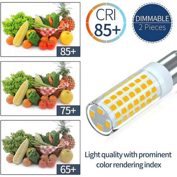 2Pcs LED Bulbs BA15D/B15/B15D 6W 100W Equivalent to a Halogen Bulb JCD Type T3/T4 B15 Double Connection 220V 2Pcs LED Bulbs BA15D/B15/B15D 6W 100W Equivalent to a Halogen Bulb JCD Type T3/T4 B15 Double Connection 220V