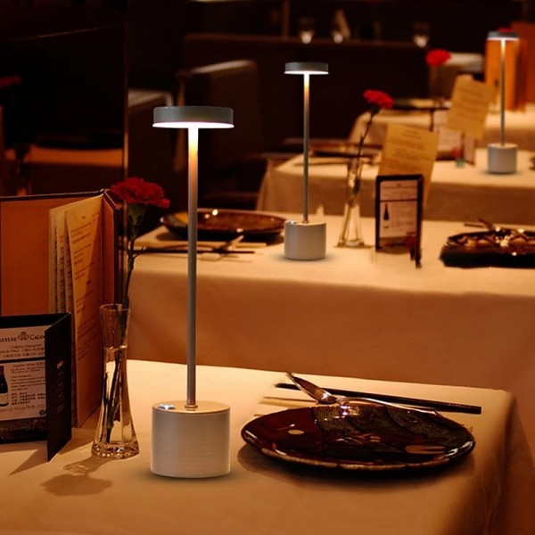 Cordless Table Lamp Rechargeable Battery Powered LED Desk Lamp 3-Levels Brightness Stepless dimming Outdoor Table Light for Restaurant/Home/Patio Cordless Table Lamp Rechargeable Battery Powered LED Desk Lamp 3-Levels Brightness Stepless dimming Outdoor Table Light for Restaurant/Home/Patio