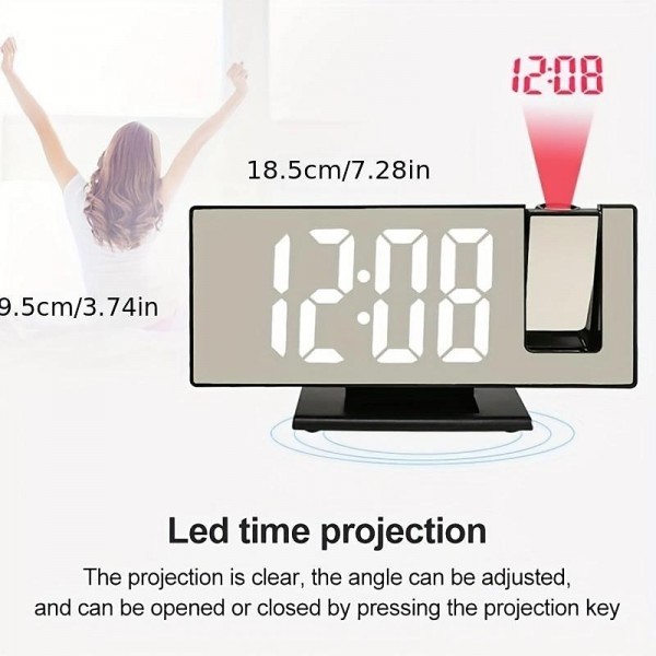New Led Projection Clock Multifunctional Digital Alarm Clock Automatic Photosensitive Electronic Clock With Usb Plug-In Cross-Border New Led Projection Clock Multifunctional Digital Alarm Clock Automatic Photosensitive Electronic Clock With Usb Plug-In Cross-Border