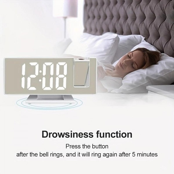 New Led Projection Clock Multifunctional Digital Alarm Clock Automatic Photosensitive Electronic Clock With Usb Plug-In Cross-Border New Led Projection Clock Multifunctional Digital Alarm Clock Automatic Photosensitive Electronic Clock With Usb Plug-In Cross-Border