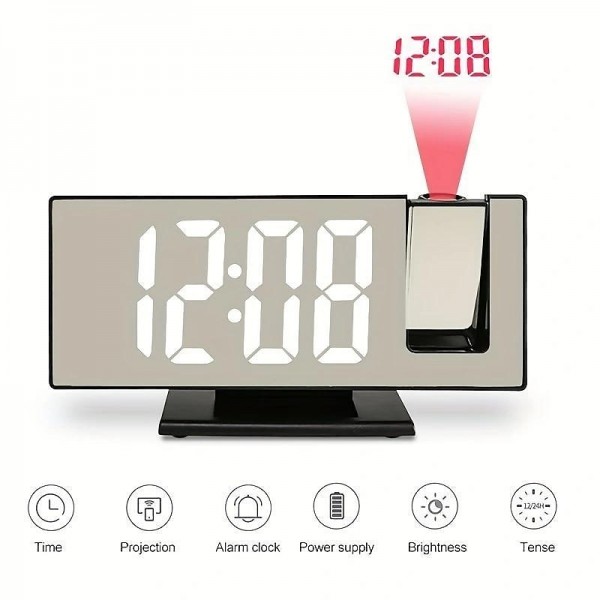 New Led Projection Clock Multifunctional Digital Alarm Clock Automatic Photosensitive Electronic Clock With Usb Plug-In Cross-Border New Led Projection Clock Multifunctional Digital Alarm Clock Automatic Photosensitive Electronic Clock With Usb Plug-In Cross-Border
