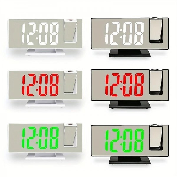New Led Projection Clock Multifunctional Digital Alarm Clock Automatic Photosensitive Electronic Clock With Usb Plug-In Cross-Border New Led Projection Clock Multifunctional Digital Alarm Clock Automatic Photosensitive Electronic Clock With Usb Plug-In Cross-Border