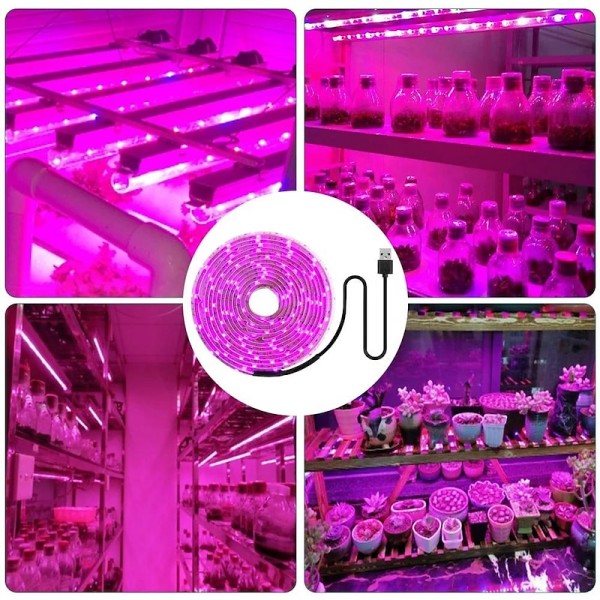 LED Grow Strip Lights USB 5V Full Spectrum Grow Light Succulent Light for Flowers and Seedlings LED Grow Strip Lights USB 5V Full Spectrum Grow Light Succulent Light for Flowers and Seedlings