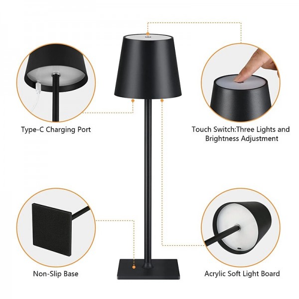 Modern Led Table lamp USB Rechargeable Home Night Lamp Touch Dimmer Lighting For Bar Restaurant Ambiance Wireless Table Lamps Study Office Light Modern Led Table lamp USB Rechargeable Home Night Lamp Touch Dimmer Lighting For Bar Restaurant Ambiance Wireless Table Lamps Study Office Light