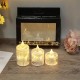 3PCS Crystal Flameless Candle Light LED Electronic Candle Lights Battery Powered Ambient Lights for Halloween Wedding Party Dating Festival Christmas Room Home Decor