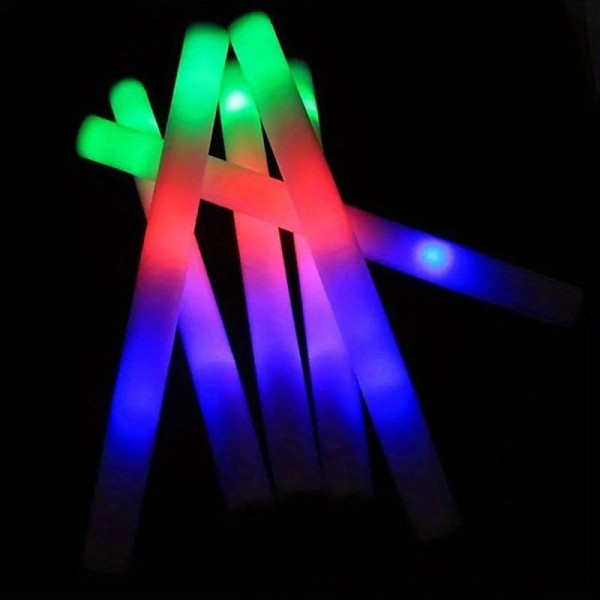 Colorful Sponge Foam Fluorescent Stick Concert Aid Flash Stick Bar Performance Large LED Light Up Stick Props Glow In Dark Party Supplies Colorful Sponge Foam Fluorescent Stick Concert Aid Flash Stick Bar Performance Large LED Light Up Stick Props Glow In Dark Party Supplies