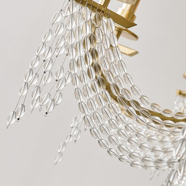 Modern Clear Crystal Chandelier Adjustable 6/8 Lights Crystal Glass Flush Mount Hanging Ceiling Pendant Light Classic Candle Style Lighting Fixture E12/E14 for Bedroom Living Room Hallway Entry 110-240V Modern Clear Crystal Chandelier Adjustable 6/8 Lights Crystal Glass Flush Mount Hanging Ceiling Pendant Light Classic Candle Style Lighting Fixture E12/E14 for Bedroom Living Room Hallway Entry 110-240V
