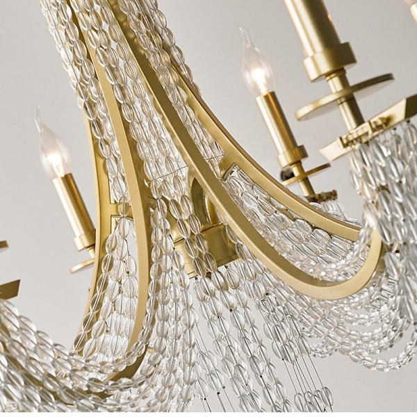 Modern Clear Crystal Chandelier Adjustable 6/8 Lights Crystal Glass Flush Mount Hanging Ceiling Pendant Light Classic Candle Style Lighting Fixture E12/E14 for Bedroom Living Room Hallway Entry 110-240V Modern Clear Crystal Chandelier Adjustable 6/8 Lights Crystal Glass Flush Mount Hanging Ceiling Pendant Light Classic Candle Style Lighting Fixture E12/E14 for Bedroom Living Room Hallway Entry 110-240V