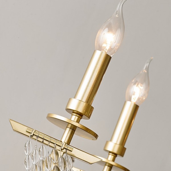 Modern Clear Crystal Chandelier Adjustable 6/8 Lights Crystal Glass Flush Mount Hanging Ceiling Pendant Light Classic Candle Style Lighting Fixture E12/E14 for Bedroom Living Room Hallway Entry 110-240V Modern Clear Crystal Chandelier Adjustable 6/8 Lights Crystal Glass Flush Mount Hanging Ceiling Pendant Light Classic Candle Style Lighting Fixture E12/E14 for Bedroom Living Room Hallway Entry 110-240V