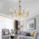 Modern Clear Crystal Chandelier Adjustable 6/8 Lights Crystal Glass Flush Mount Hanging Ceiling Pendant Light Classic Candle Style Lighting Fixture E12/E14 for Bedroom Living Room Hallway Entry 110-240V Modern Clear Crystal Chandelier Adjustable 6/8 Lights Crystal Glass Flush Mount Hanging Ceiling Pendant Light Classic Candle Style Lighting Fixture E12/E14 for Bedroom Living Room Hallway Entry 110-240V
