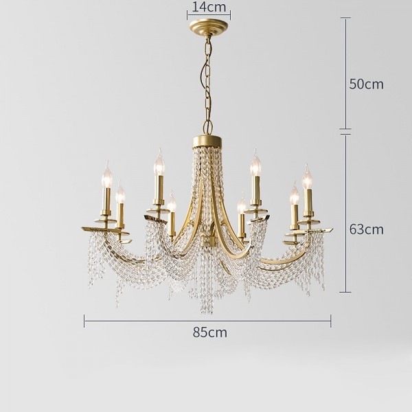 Modern Clear Crystal Chandelier Adjustable 6/8 Lights Crystal Glass Flush Mount Hanging Ceiling Pendant Light Classic Candle Style Lighting Fixture E12/E14 for Bedroom Living Room Hallway Entry 110-240V Modern Clear Crystal Chandelier Adjustable 6/8 Lights Crystal Glass Flush Mount Hanging Ceiling Pendant Light Classic Candle Style Lighting Fixture E12/E14 for Bedroom Living Room Hallway Entry 110-240V