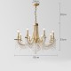 Modern Clear Crystal Chandelier Adjustable 6/8 Lights Crystal Glass Flush Mount Hanging Ceiling Pendant Light Classic Candle Style Lighting Fixture E12/E14 for Bedroom Living Room Hallway Entry 110-240V Modern Clear Crystal Chandelier Adjustable 6/8 Lights Crystal Glass Flush Mount Hanging Ceiling Pendant Light Classic Candle Style Lighting Fixture E12/E14 for Bedroom Living Room Hallway Entry 110-240V