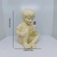 Outdoor Luminous Boy and Girl Resin Courtyard Garden Decoration Sculpture Garden Courtyard Solar Lighted Firefly Jar with Switch 40Mah Battery Creative Yard Outdoor Sculpture for Garden Decor