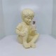 Outdoor Luminous Boy and Girl Resin Courtyard Garden Decoration Sculpture Garden Courtyard Solar Lighted Firefly Jar with Switch 40Mah Battery Creative Yard Outdoor Sculpture for Garden Decor