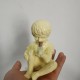 Outdoor Luminous Boy and Girl Resin Courtyard Garden Decoration Sculpture Garden Courtyard Solar Lighted Firefly Jar with Switch 40Mah Battery Creative Yard Outdoor Sculpture for Garden Decor