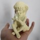 Outdoor Luminous Boy and Girl Resin Courtyard Garden Decoration Sculpture Garden Courtyard Solar Lighted Firefly Jar with Switch 40Mah Battery Creative Yard Outdoor Sculpture for Garden Decor