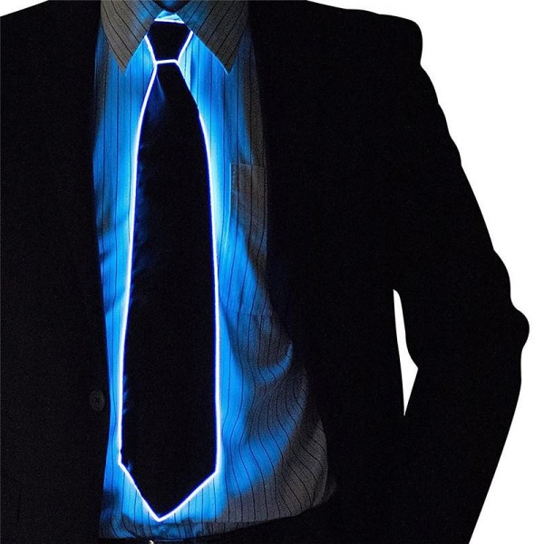 Men Glowing Tie EL Wire Neon LED Luminous Party Haloween Christmas Luminous Light Up Decoration DJ Bar Club Stage Prop Clothing Men Glowing Tie EL Wire Neon LED Luminous Party Haloween Christmas Luminous Light Up Decoration DJ Bar Club Stage Prop Clothing